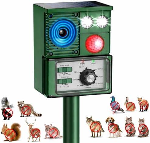 Solar Ultrasonic Animal Repellent, Deer Repellent Devices Cat