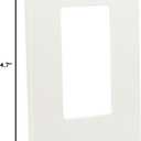 Lutron Claro Light Switch Cover Plate, 1 Gang Wallplate, for Decorator Light Switches, Rocker Light Switch Cover, Outlet Cover, Screwless Switch Plate Cover, Gloss, CW-1-WH, White
