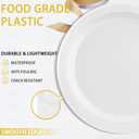 WELLIFE White Plastic Plates 9 Inch -150 Count for Party, Disposable Plastic Party Plates for Wedding Dinner Birthday Engagement