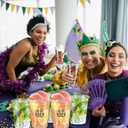 40 Pcs Mardi Gras Party Cups Carnival Plastic Cups 12 OZ Let's get Cray Disposable Clear Cups Mardi Gras Drinking Cups for FMardi Gras otball Party Supplies