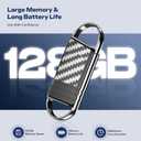 128GB (9800Hours) Voice Activated Recorder with Playback - Tallkcoder Dictaphone Digital Voice Recorder for Lectures Meetings, Tape Recording Device with AI Noise Reduction for Interviews Work & Class