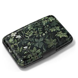 Credit Card Holder, Mini Aluminum Card Wallet RFID Blocking Slim Metal Hard Card Case for Women Men, Vintage Plants