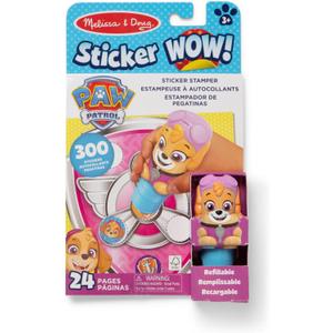 Melissa & Doug Sticker Wow! 24-Page Activity Pad and Sticker Stamper, 300 Stickers, Arts and Crafts Fidget Toy Collectible Character  PAW Patrol Skye - FSC Certified (Single)