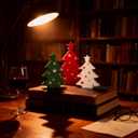 Winter Stars Wooden Mini Christmas Tree Decor Indoor Rustic Tabletop Centerpieces Wooden Xmas Tree Signs for Farmhouse Christmas Decorations Holiday Party Ornament