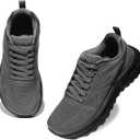 SoleEase Wide Barefoot Shoes Lightweight Non Slip Minimalist Wide Toe Box Sneakers, Breathable Trail Gym Shoes for Men(S510Grey_38)