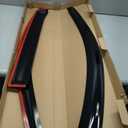 Window Visor for 2003-2008 Pontiac Vibe/Toyota Matrix, Out-Channel Rain Guards Shields Vent Deflector Shade Wind Dark Smoke 2004 2005 2006, Tape-On Outside-Mount, 4PCS