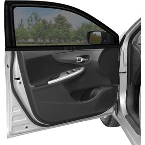 ZATOOTO Car Window Shades - Single Layer Car Window Screen for Front Side Sun Shade Elastic Mesh for Most Vehicles, Side Window Sun Shade Easy Installation, Breathable & Clear View