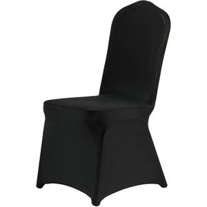VidaFete Classic Series 140GSM 30PCS Spandex Dining Chair Cover,Black