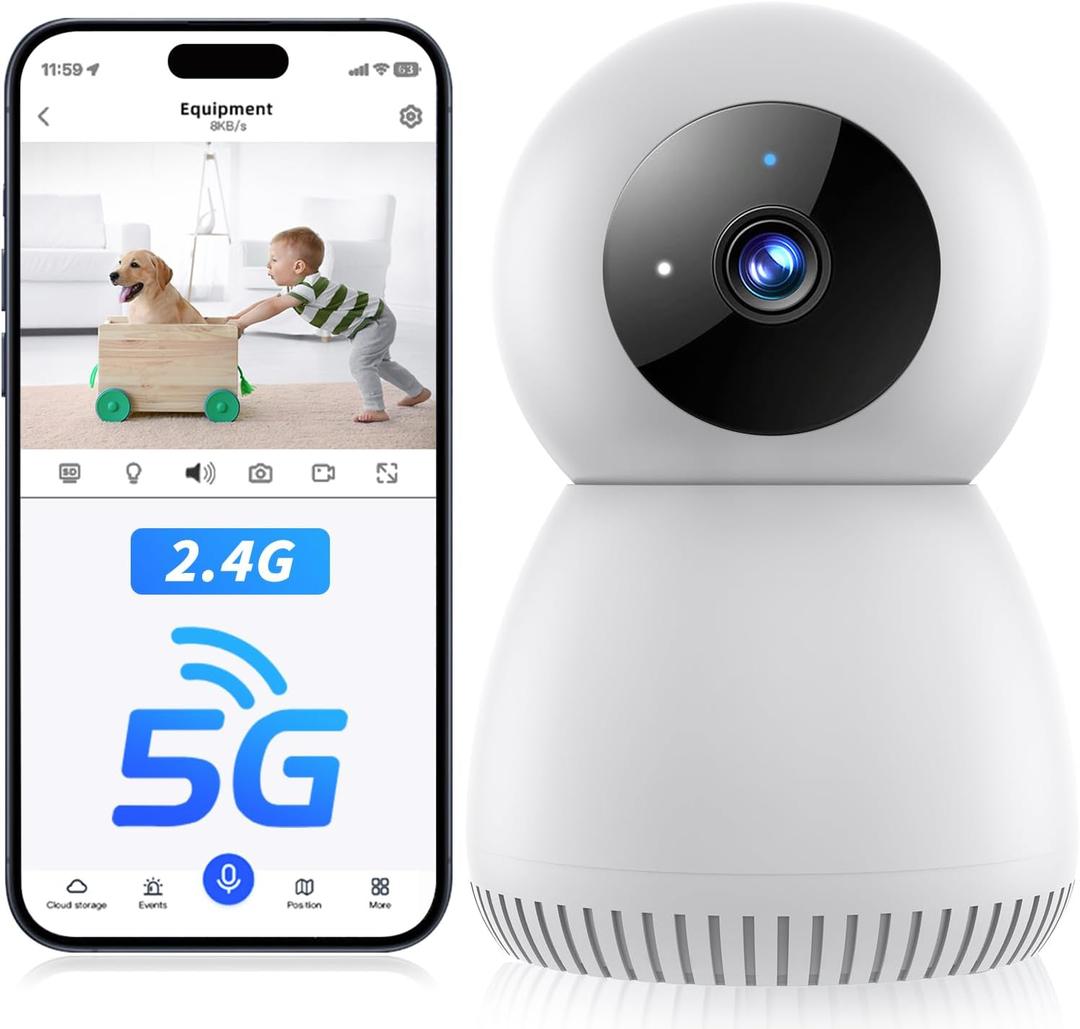 NoahTec Indoor Camera,1080P Pet Camera Baby Monitor,AI Motion Detection, 2-Way Talk, Night Vision, Siren, Compatible with Alexa