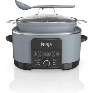 Ninja MC1001 Foodi PossibleCooker PRO 8.5 Quart Multi-Cooker, with 8-in-1 Slow Cooker, Dutch Oven, Steamer, Glass Lid Integrated Spoon, Nonstick, Oven Safe Pot to 500F, Sea Salt Gray