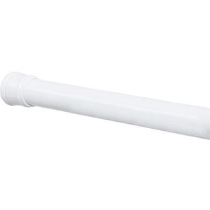 Zenna Home Curtain Adjustable Tension Shower Rod, 44" to 72", White