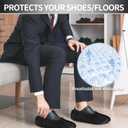 The Premium 120 Pack (60 Pairs) Thick Extra Large Boot & Shoe Covers disposable non slip fits up to size 14 US Men and 16 US Women, Black