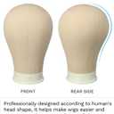 24 Inch Canvas Block Head Mannequin Head for Wigs Salon Wig Head with Mount Hole for Wig Making,Weave Hair Braiding Stand Hat Display Stand,Hairstyle Doll Head Durable Easy to Put Pins In & Out