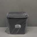 Gloreen 7 Liter Plastic Swing Lid Trash Can, 1.8 Gallon Small Garbage Can, Black