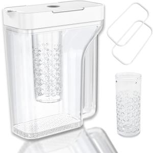 Upgrade DA97-17395A Refrigerator Water Reservoir/Pitcher Compatible with SAMSUNG Water Pitcher for Fridge Door Replacement Samsung Fridge Water Pitcher, Free with 2 extra sealing rings and 1 Strainer