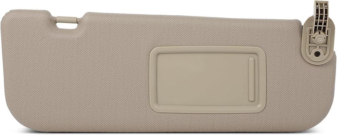 SCITOO Beige Right Passenger Side Auto Sun Visor Assembly fit for 2011-2015 for Hyundai Elantra Without Sunroof