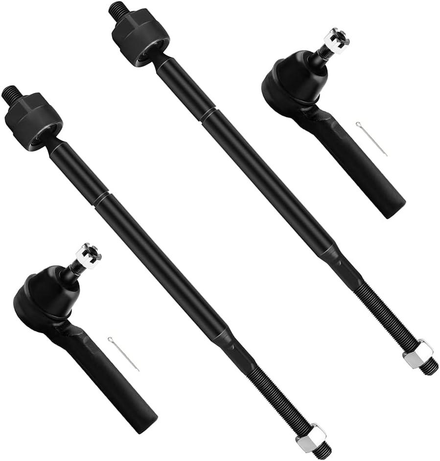 SCITOO 4pcs Front Suspension Kit Inner Outer Tie Rod End Fit 2008-2010 For Dodge Grand Caravan For Chrysler Town & Country 2009-2011 For Vw For Routan