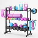 Adjustable 3-Tier Dumbbell Rack  Heavy-Duty Metal Weight Storage Stand for Dumbbells, Kettlebells, and More  Space-Efficient Home Gym Organizer  396 lb Capacity (Dumbbells Not Included)