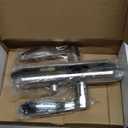 Front Door Lock Set Single Cylinder Handle and Deadbolt Lock Set with Door Lever, 5.7" Screw Hole Distance, Silver