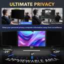 Magnetic Invisible Hidden Design Computer Privacy Screen Filter 23.8 Inch for Frameless Monitor 16:9 Aspect Ratio, Removable Anti Glare Blue Light Protector, Double Sided Reversible Eye Care Film