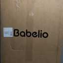 Babelio Baby Gate for Stairs, Kitchen & Doorways, No Bottom Bar| Easy Install| One-Handed Operation| Auto-Close| Hardware Mount Safety Dog Gate (Black, 34" H, 29.7-46.5" W)