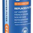 Crystala Filters Water Filter Compatible with XWFE (Built-in CHIP), Replacement for GE XWFE, XWF Refrigerator Water Filter Pack of 1