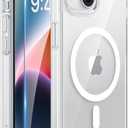 Miracase Magnetic for iPhone 14 Case with Screen Protector, Compatible with MagSafe Accessories [Not-Yellowing], Shockproof Slim Phone Case for iPhone 14, Clear Magnetic