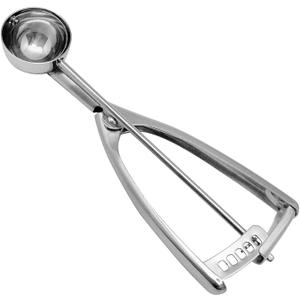 Cookie Dough Trigger Scoop: 1 oz. Stainless Steel Scooper Great for Baking, Scooping Ice Cream, Cookie Dough Scoop, Melon Ball Scoop, Meatball Scoop, Multi-Purpose Scooping Tool 2 Pcs