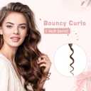 1 Inch Curling Iron, Dual Voltage Hair Curling Iron Heat up to 450F, Professiona Curling Wand Ceramic Tourmaline(Rose Gold)