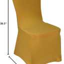 WELMATCH Gold Spandex Chair Covers - 50 PCS Wedding Banquet Events Party Universal Dining Decoration Stretch Elastic Chair Covers Good (Gold, 50)