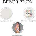 2 x Book Lovers Gifts, Book Ornament for Christmas Tree, Book Lover Christmas Ornaments, Ceramic Ornament (Book)