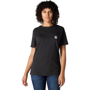 Carhartt Women's Iconic WK87 Pocket T-Shirt (Black, S)