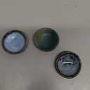 Small Ceramic Spoon Rest 3PCS for Coffee Tea Spoon Kitchen Counter Dining Table Decor, Stable Glaze Sauce Tray Porcelain Utensil Spoon Holder for Stove Top Coffee Bar Easy Clean (Orbicular-1)