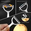 MAD SHARK Ultra Sharp Vegetable Peelers for Kitchen 10 Years No Rust Stainless Steel Serrated Potato Peeler Easy to Use Y Peeler with Durable Non-Slip Ergonomic Grips for Carrots, Fruits, Veggie