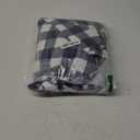 Smiry Picnic Table Cloth 2 Pack, Waterproof Elastic Fitted Tablecloths for 6FT Rectangle Tables, Washable Polyester Buffalo Plaid Tablecloth for Camping, Dining & Outdoor (Navy & White, 30" x 72")