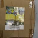 Aoutrow 3 Pack Wind Spinners with Metal Stake, 16.3 Inches Yard Garden Sculptures for Outdoor Spring Decoration Lawn Patio Wind Catcher Windmill (Blue Flower)