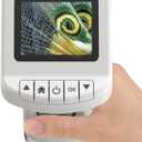 1200X Handheld Portable Microscope for Kids Digital Scope 2.0" Screen Rechargeable STEM Toy Slide Kit Pocket Science Gift for Children Ages 6-12 Students (White)