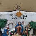 Christmas Nativity Bible Manger Scene with Star LED Light, Christmas Holy Family Nativity Figurines for Xmas Decor Gift, Tabletop Decorative Christmas Ornaments
