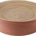 Selly's Den Bowl Shaped Cat Scratcher Round Cardboard Cat Bed and Scratcher in One, for Lounging and Scratching (16 inches)