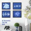 Engrowtic 120 Sheets Cyanotype Paper High Sensitive Sun Print Paper Bulk