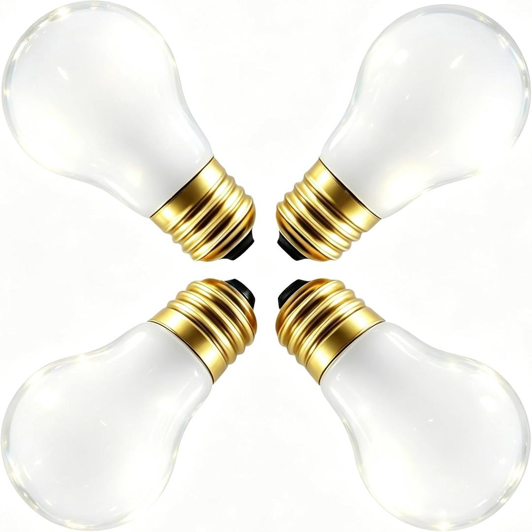 60 Watt Incandescent Light Bulbs, E26 A19 Stepless Dimming Light Bulbs 400lm, 3000K Soft Warm White, Vintage Frosted Light Bulb for Home (4 Pack)