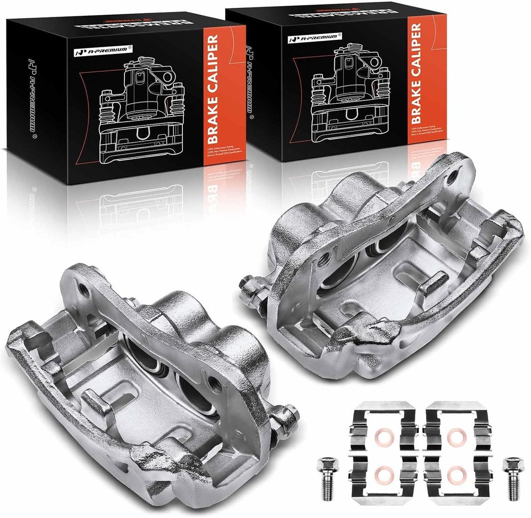 A-Premium Disc Brake Caliper Assembly with Bracket Compatible with Pontiac Torrent Chevy Equinox 2007-2009 Captiva Sport 2012-2015 Front Side 2-PC Set