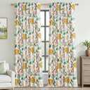 Topfinel Boho Floral 96 Inches Long Curtains for Bedroom Modern Organic Room Darkening Thermal Insulated Soundproof Window Treatments Drapes for Living Room Dining Room Sage Green 2 Panels 8Ft, 52"W x 96"L