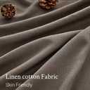 102 Inches Long Dark Flax Pinch Pleat Sheer Curtains with Hooks,Back Tab Semi Transparentes Light Filtering Linen Cotton Blend Ocher Tone Rustic Cabin Style Drapes Curtains,40x102 inch Length，Fall