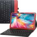 for TCL TAB 10 NXTPAPER 5G Case 9199S, Premium Vegan PU Leather with Detachable Keyboard Stand Cover for TCL TAB 10 NXTPAPER 5G 10.4" Tablet Case 9199S,Black