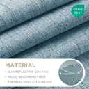Joydeco Blackout Curtains for Bedroom - 63 Inch Long 100% Light Blocking 2 Panels Sky Blue Drapes, Thermal Insulated Room Darkening Curtains, Linen Textured for Living Room, Rod Pocket & Back Tabs