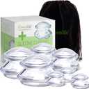 GreenLife Cupping Therapy Sets -Silicone Cups Set Firm (7 Cups) Professional Massage Tool for Muscle Soreness Pain Relief Body Neck Knee, Deep Muscle Massager, Anti Cellulite Joint Pain Recovery (7 Count (Pack of 1))