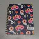 HARDCOVER 2026 Planner, 7"x9": 14 Months (November 2025 - December 2026), Daily Weekly Monthly Planner, Yearly Agenda, Bookmark, Pocket Folder and Sticky Note Set (Small Navy Floral)