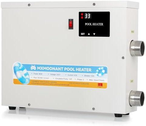 Mxmoonant SPA Heater, 18KW 220V Swimming Pool Heaters Hot Tub Water Thermostat with Touchscreeen for Above Ground Inground Pool, Spa, Bathtub