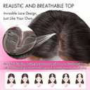 Isaic Hair Toppers for Women with Thinning Hair, 24 Inch Synthetic Clip in Topper Hair Extensions with Adjustable Band, Layered Wiglet Adds Volume and Natural Coverage (Dark Brown)